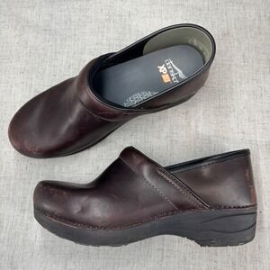 Dansko XP Professional Clogs Brown Leather Slip On Comfort Shoes Women's EU 40
